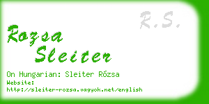 rozsa sleiter business card